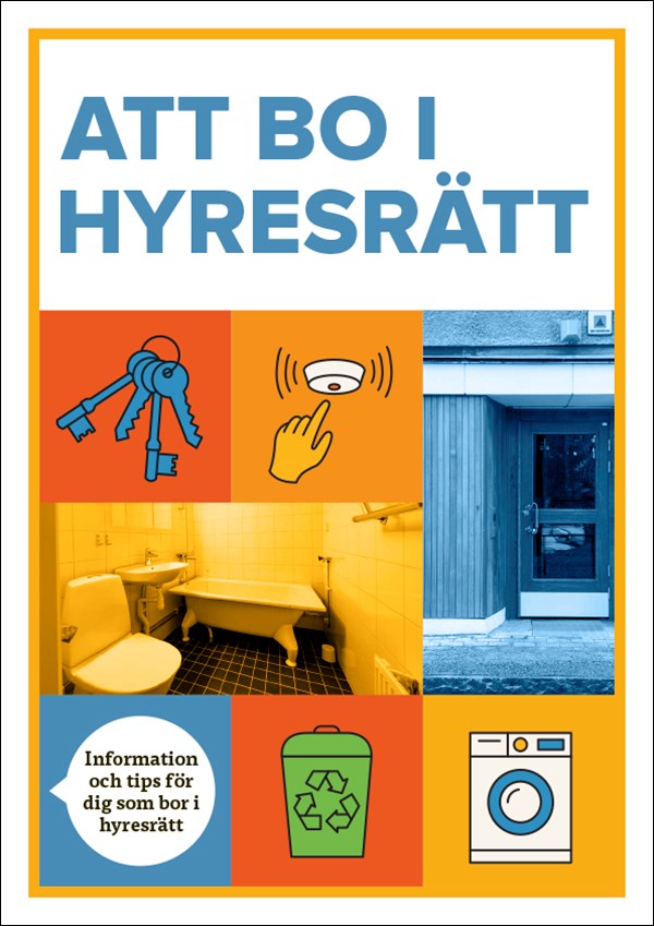 En bild på framsidan av broschyren Att bo i hyresrätt på svenska