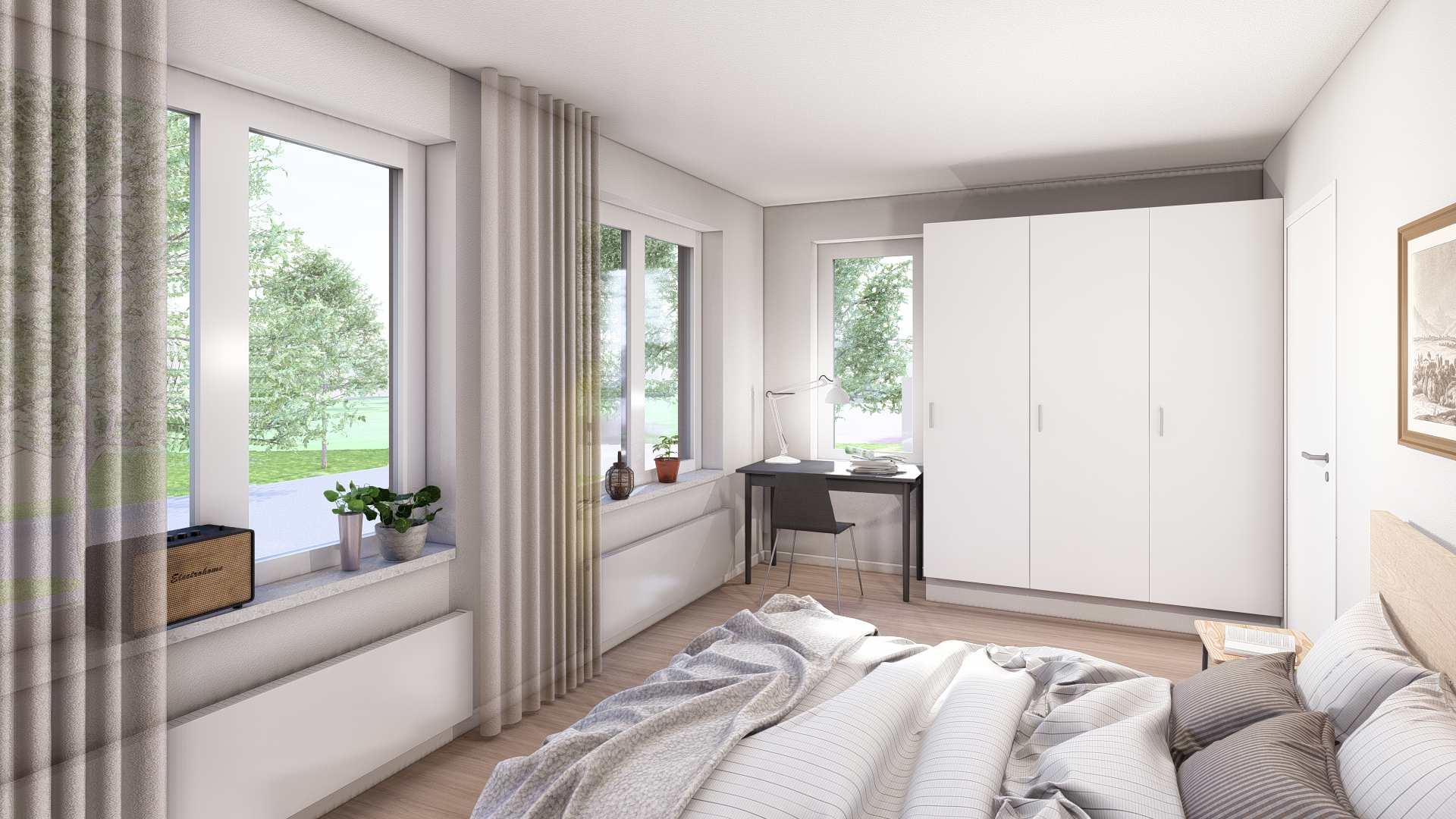 Åkervägen 2  lgh. 501-006 och 501-008 stora sovrummet